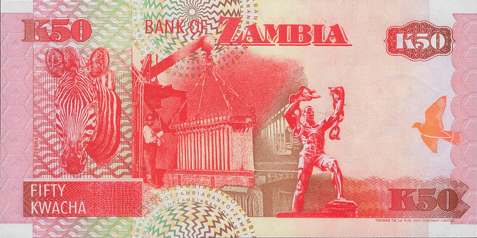 Zambia 50 1992 UNC P-37/a